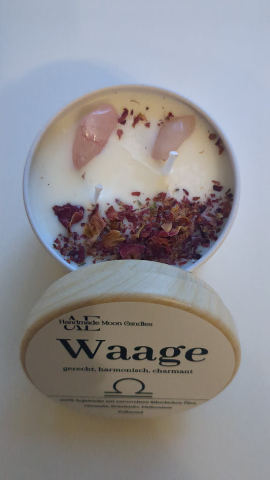 Waage Vollmondkerze
