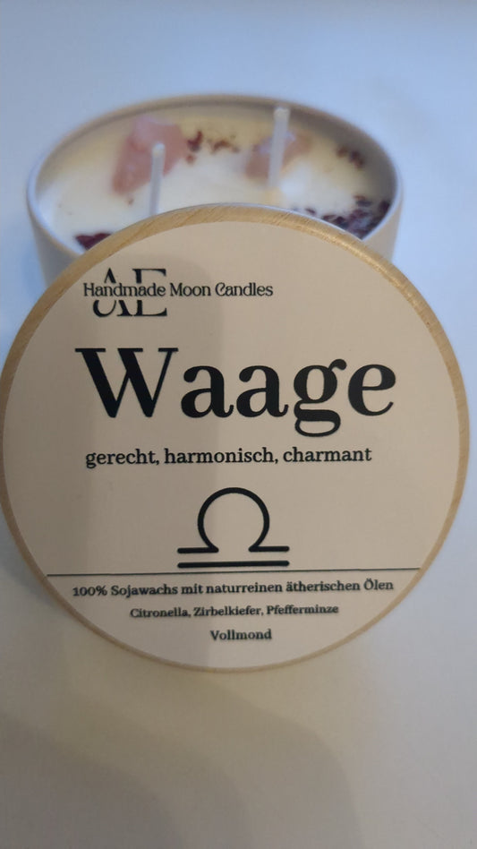 Waage Vollmondkerze